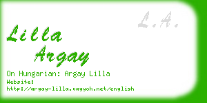 lilla argay business card